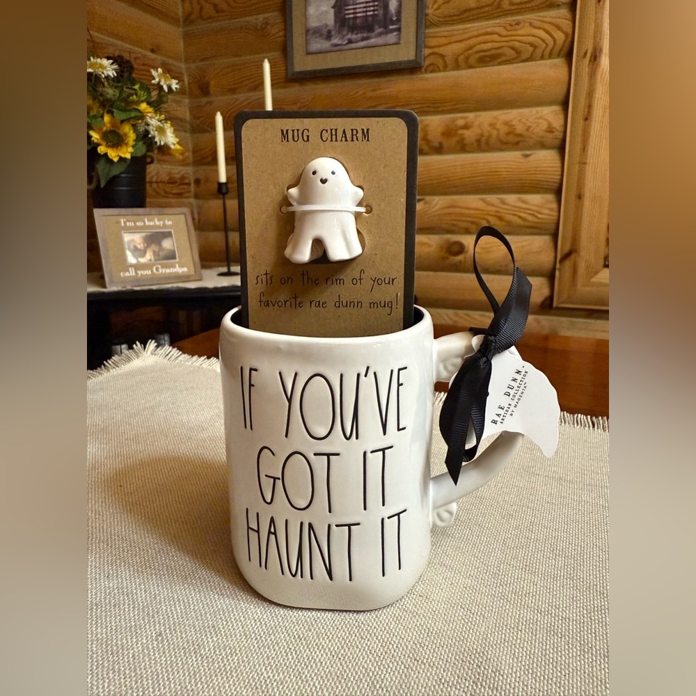 IF YOU’VE GOT IT HAUNT IT Rae Dunn GHOST HALLOWEEN Mug & Mug Charm
